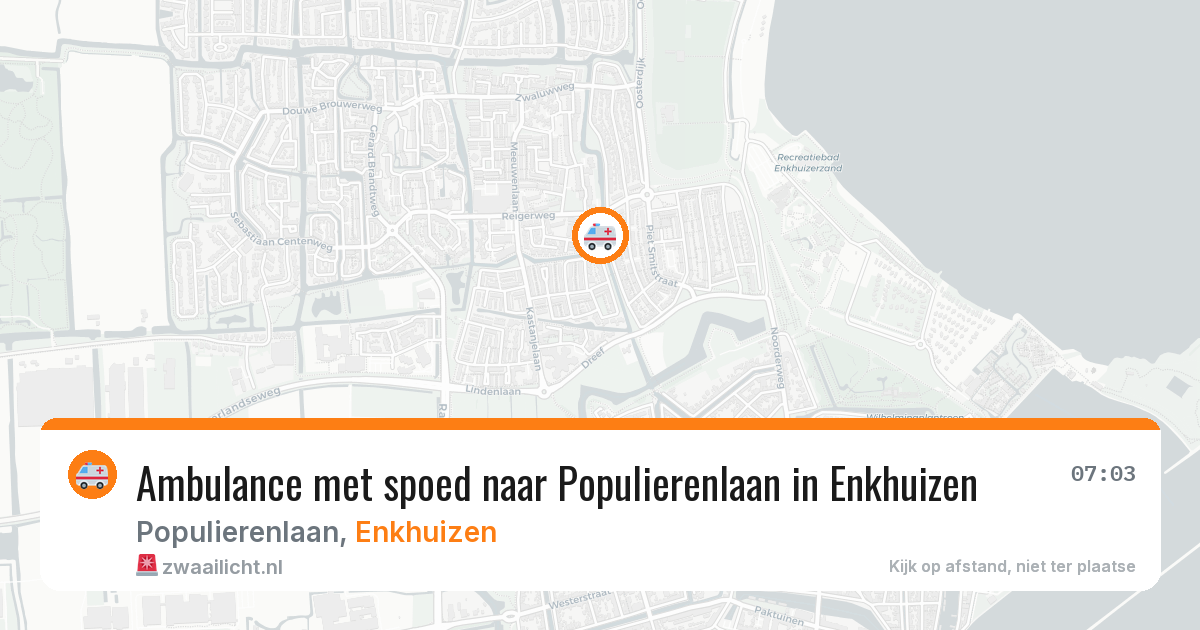 Ambulance met spoed naar Populierenlaan in Enkhuizen — 23 jan 2026