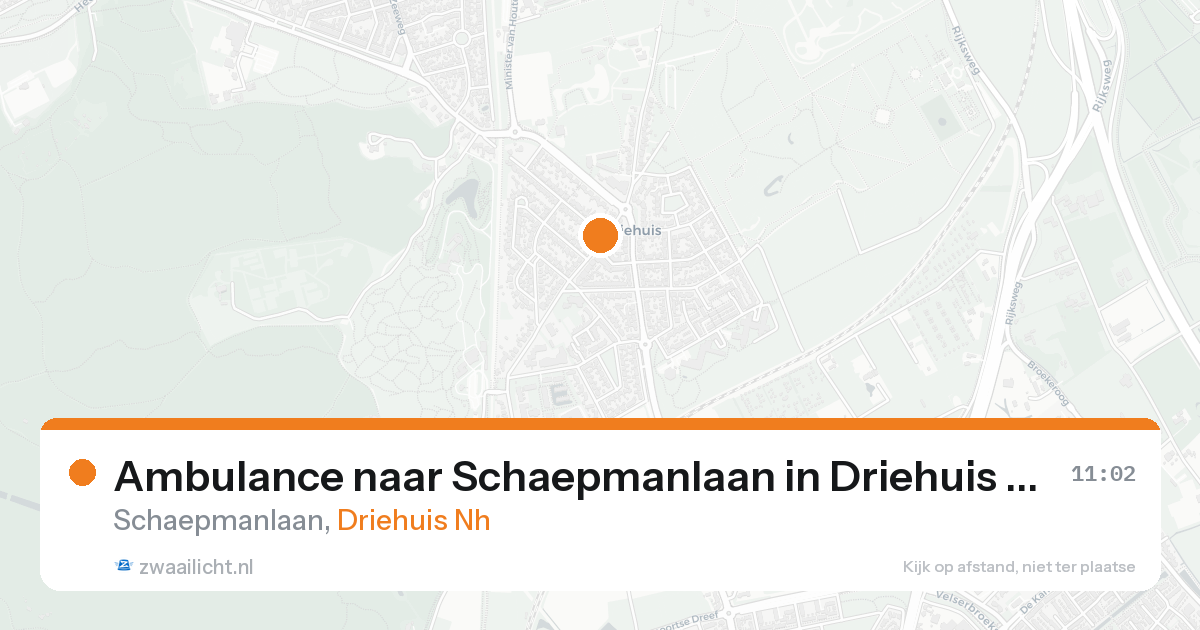 Ambulance naar Schaepmanlaan in Driehuis Nh — 18 mei 2026