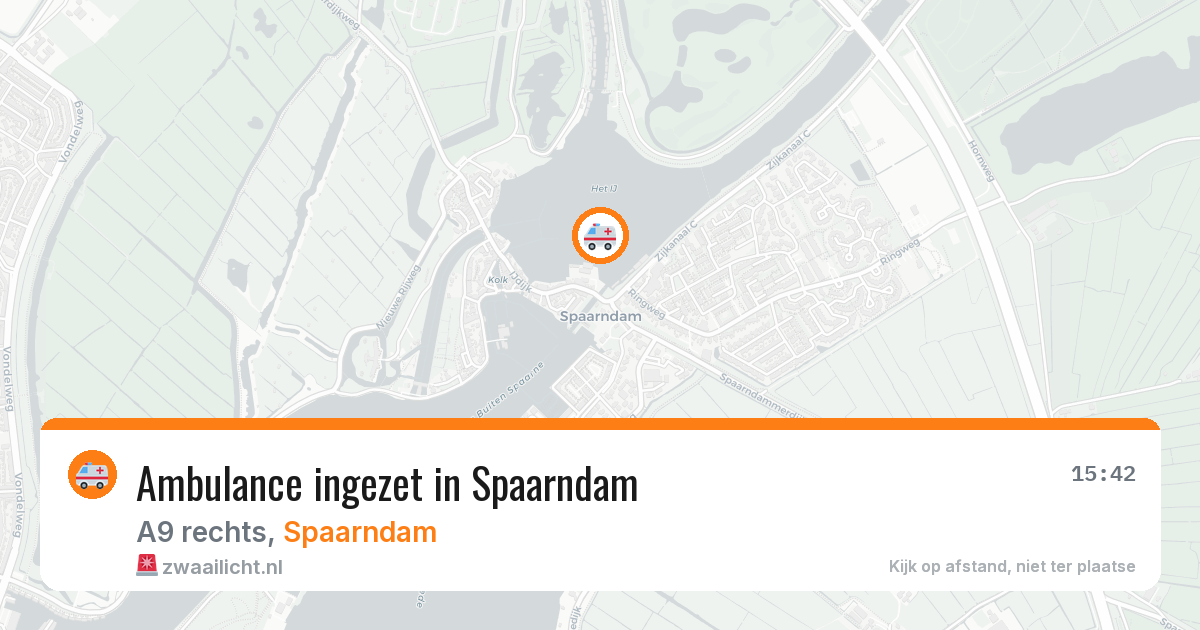 Ambulance ingezet in Spaarndam — 2 jul 2026 | 🚨 Zwaailicht.nl