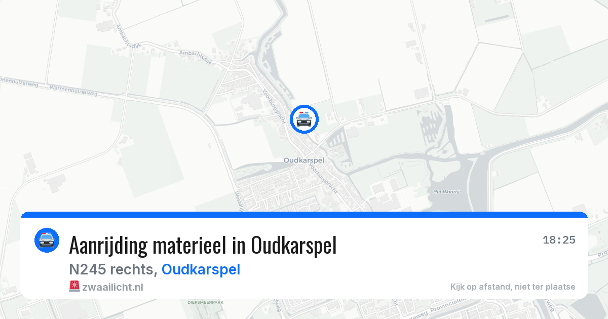 Aanrijding materieel in Oudkarspel — 24 jun 2026