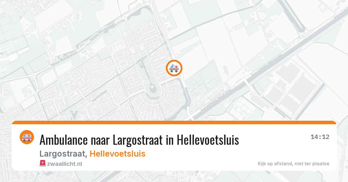 Ambulance naar Largostraat in Hellevoetsluis — 15 jun 2026
