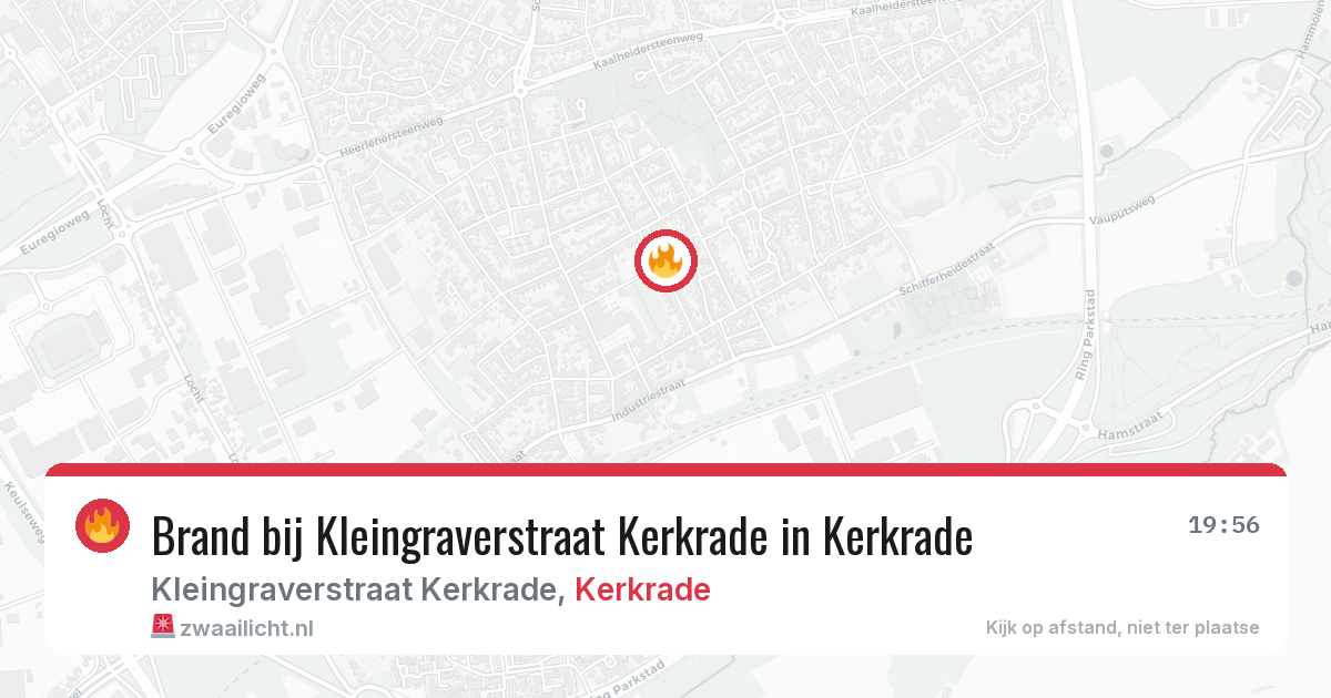 Brand bij Kleingraverstraat Kerkrade in Kerkrade — 1 jul 2026