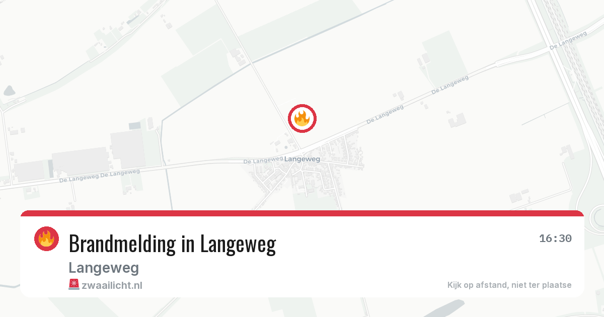 Brandmelding in Langeweg — 14 apr 2026