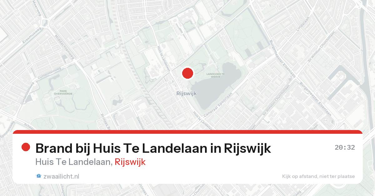 Brand bij Huis Te Landelaan in Rijswijk — 22 aug 2026