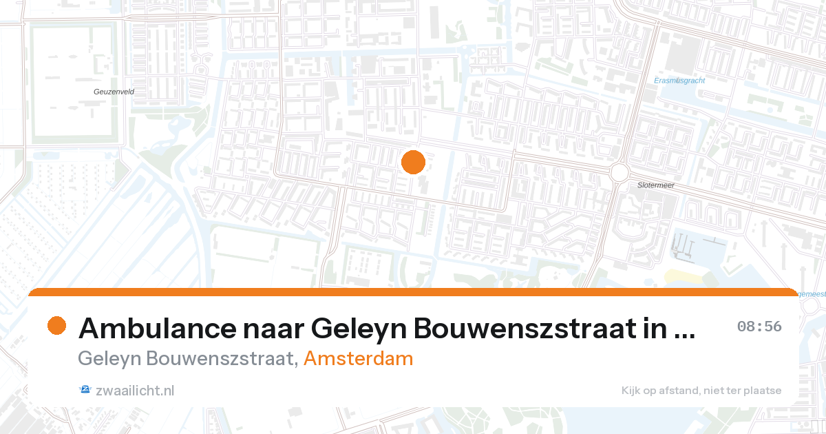 Ambulance naar Geleyn Bouwenszstraat in Amsterdam — 28 aug 2026