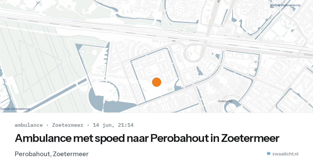 Ambulance met spoed naar Perobahout in Zoetermeer — 14 jun 2026