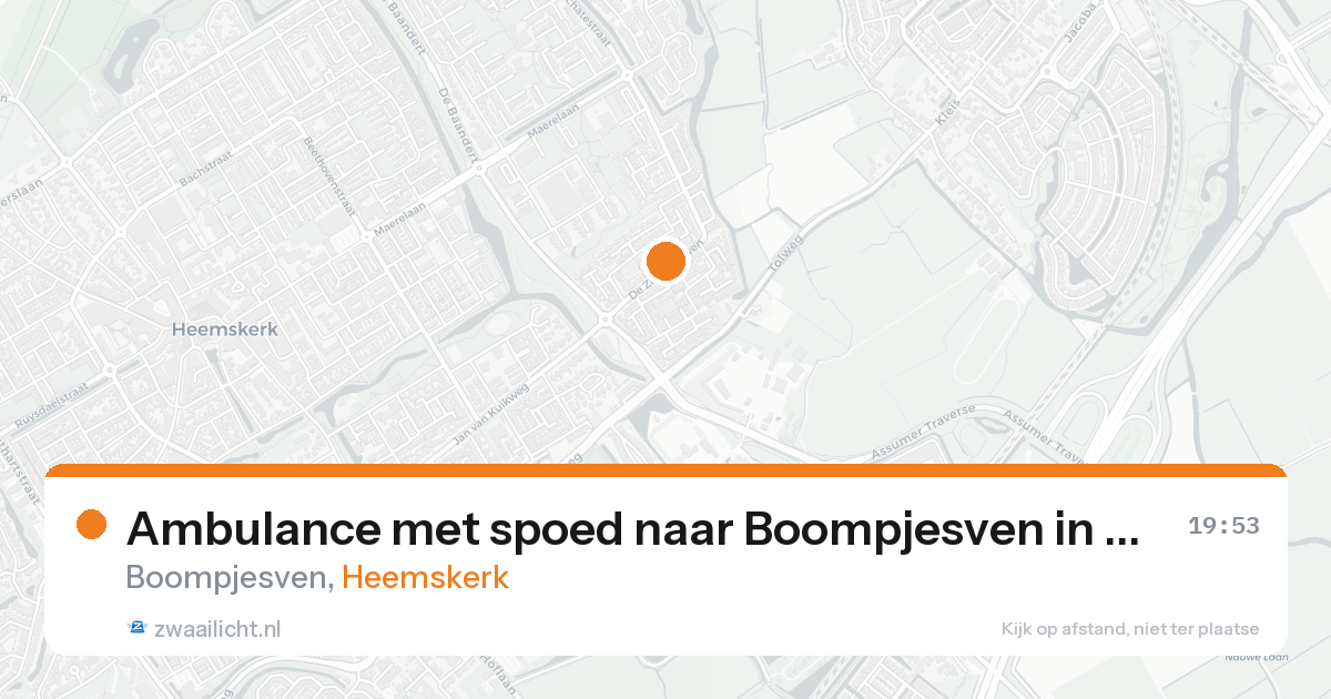 Ambulance met spoed naar Boompjesven in Heemskerk — 31 jan 2026