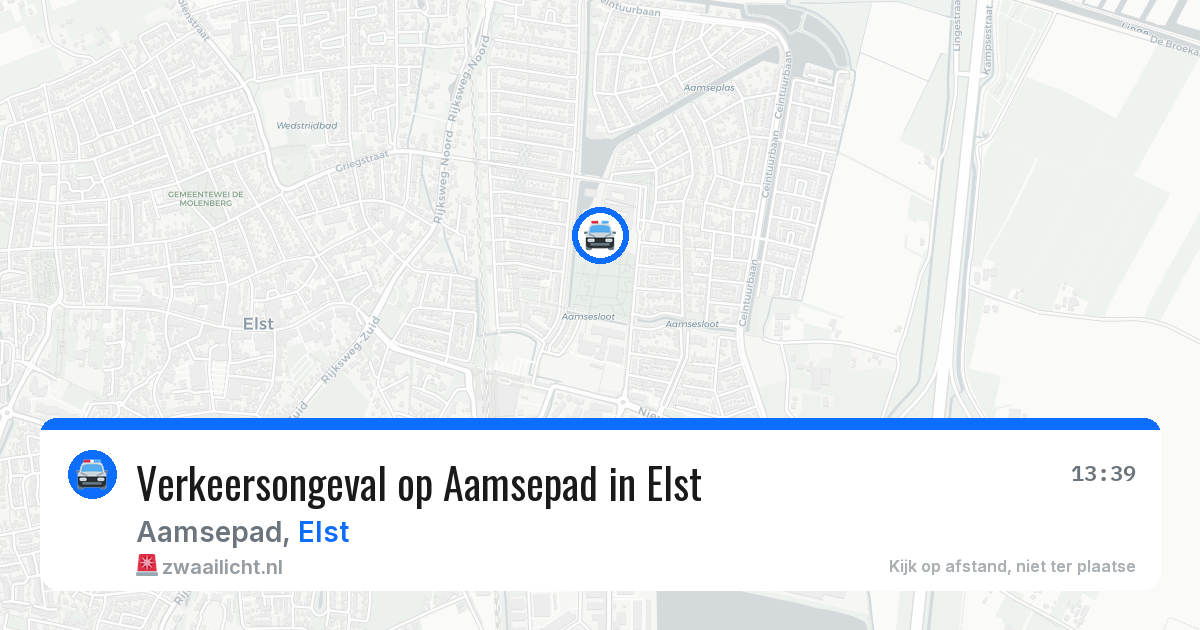 Verkeersongeval op Aamsepad in Elst — 25 feb 2026