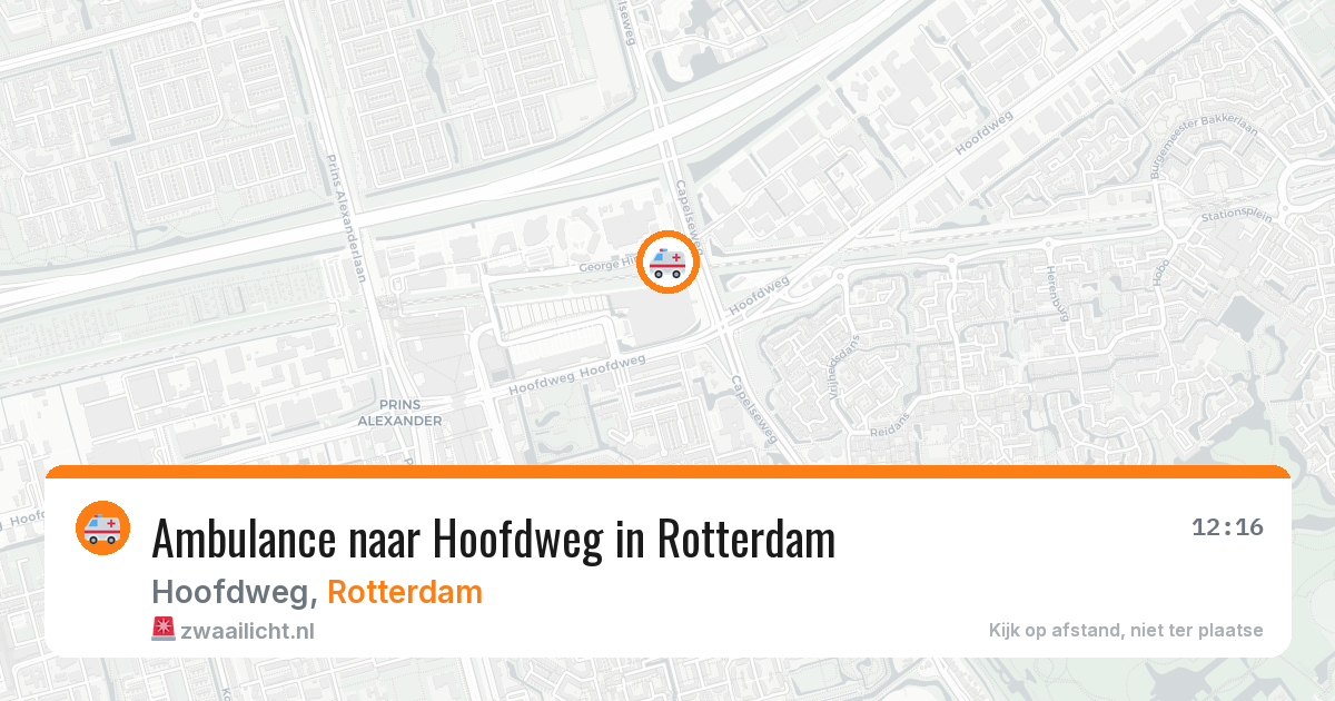 Ambulance naar Hoofdweg in Rotterdam — 27 mei 2026