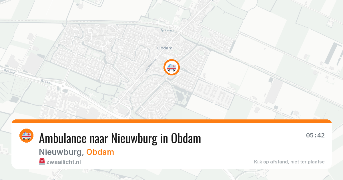 Ambulance naar Nieuwburg in Obdam — 9 feb 2026