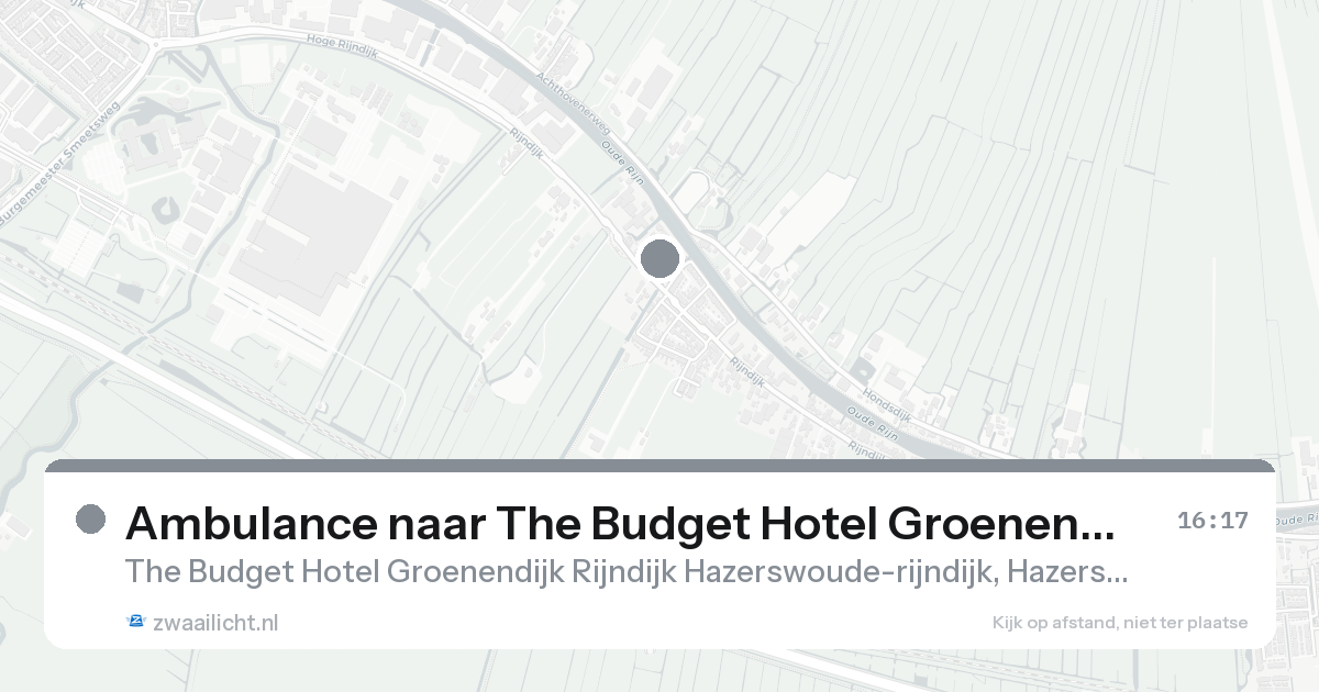 Ambulance naar The Budget Hotel Groenendijk Rijndijk Hazerswoude-rijndijk in Hazerswoude-Rijndijk — 31 jan 2026