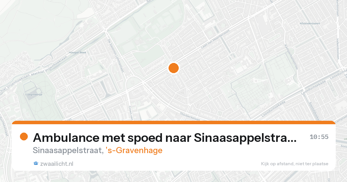 Ambulance met spoed naar Sinaasappelstraat in 's-Gravenhage — 20 aug 2026