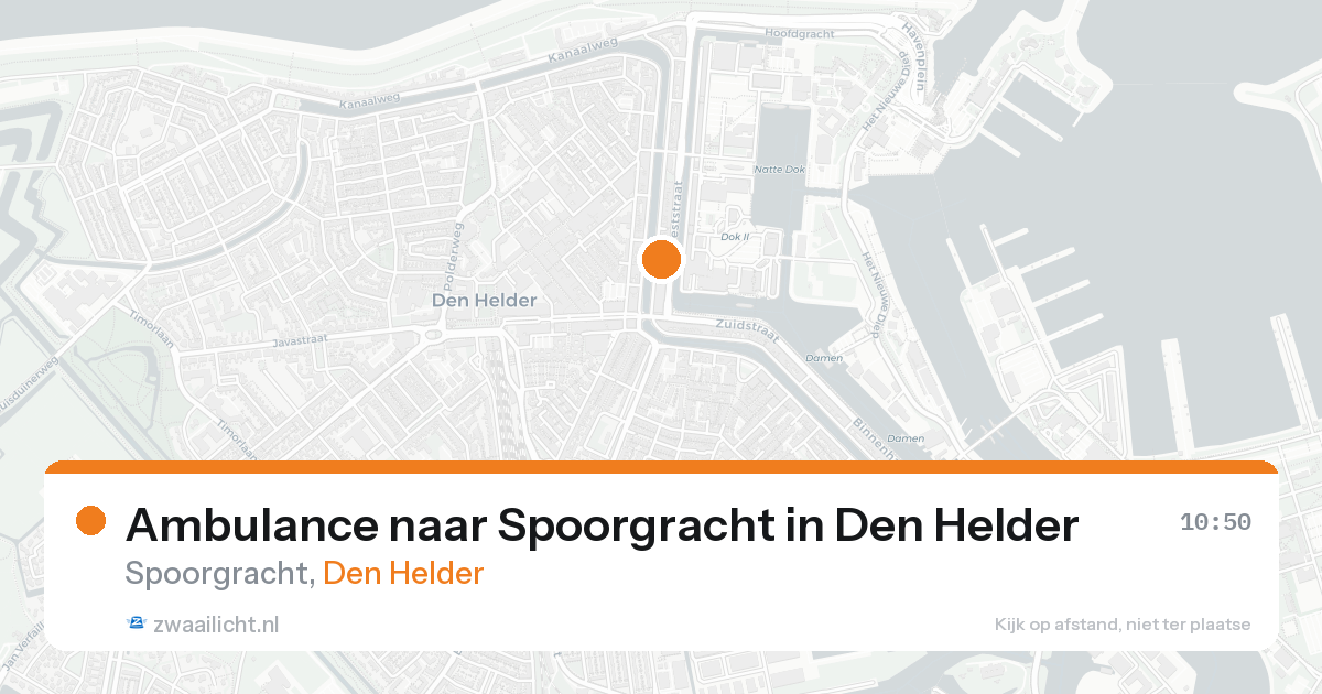 Ambulance naar Spoorgracht in Den Helder — 18 mei 2026