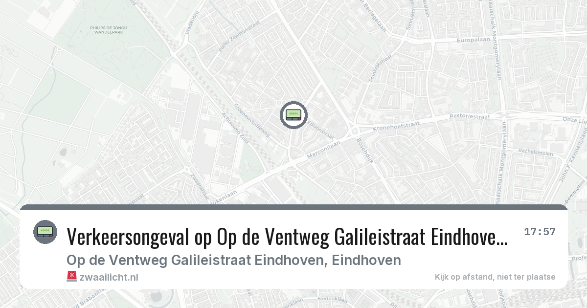 Verkeersongeval op Op de Ventweg Galileistraat Eindhoven in Eindhoven — 4 mrt 2026