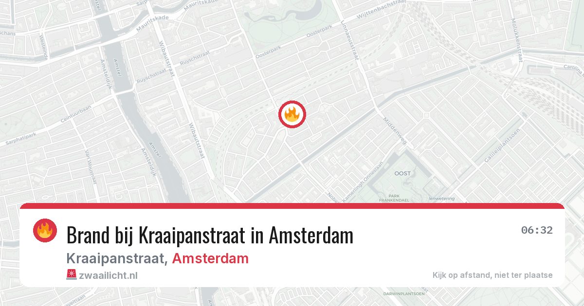 Brand bij Kraaipanstraat in Amsterdam — 14 mrt 2026
