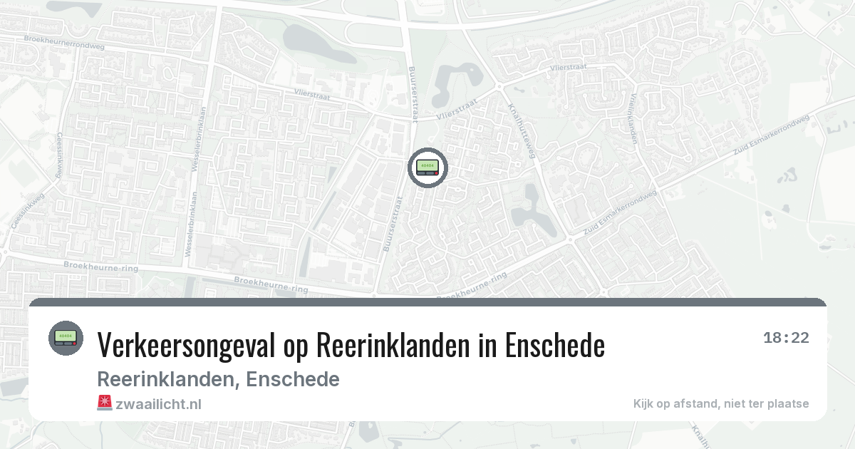 Verkeersongeval op Reerinklanden in Enschede — 9 mei 2026