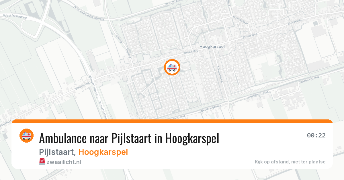 Ambulance naar Pijlstaart in Hoogkarspel — 11 aug 2026