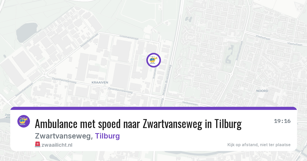 Ambulance met spoed naar Zwartvanseweg in Tilburg — 27 jun 2026