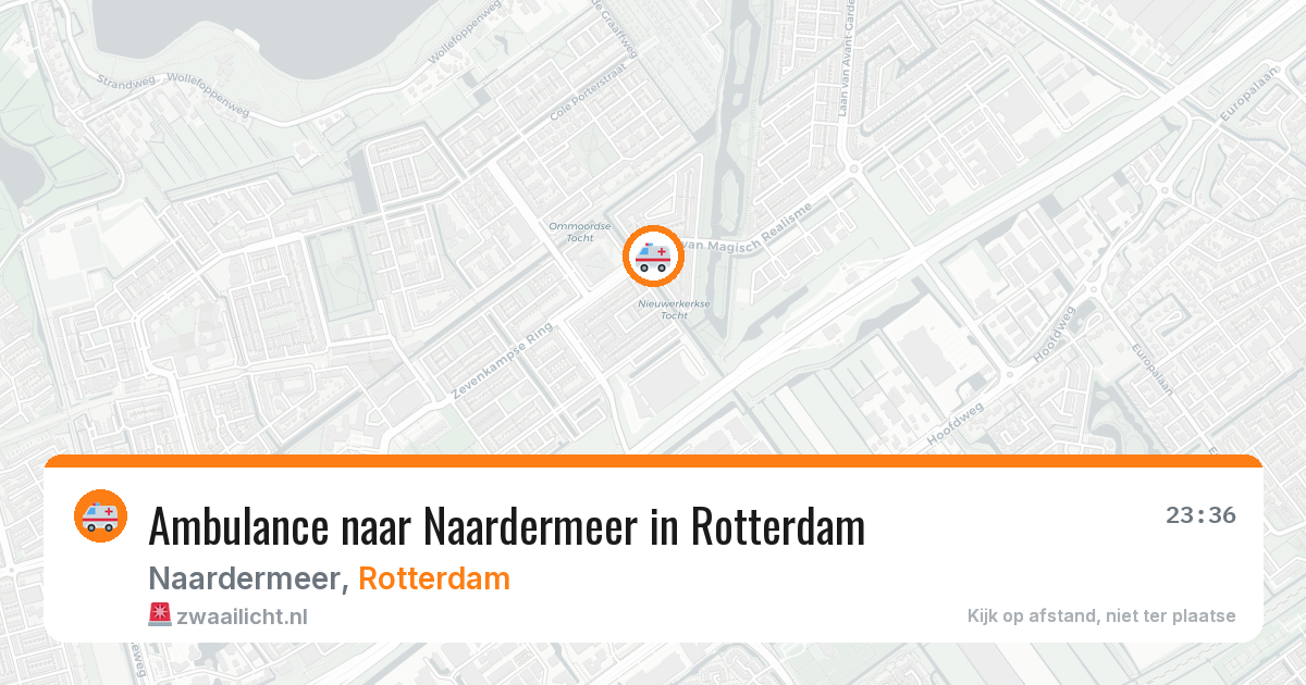 Ambulance naar Naardermeer in Rotterdam — 22 mei 2026