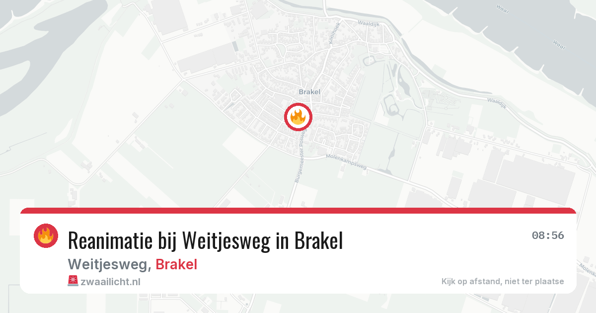 Reanimatie bij Weitjesweg in Brakel — 12 mrt 2026