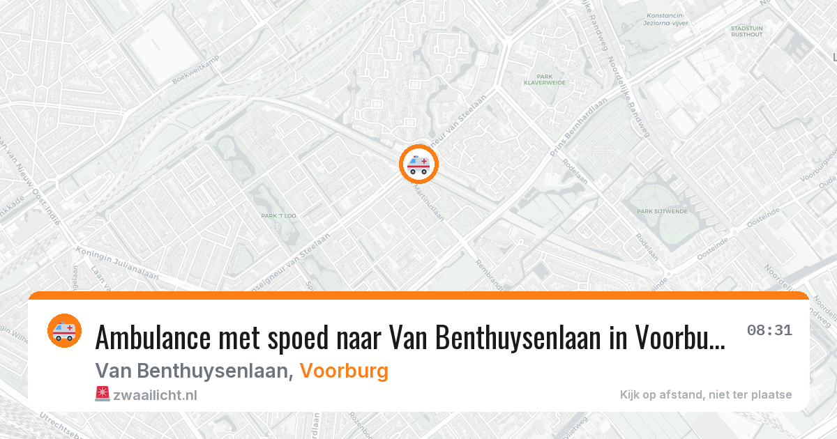 Ambulance met spoed naar Van Benthuysenlaan in Voorburg — 13 apr 2026