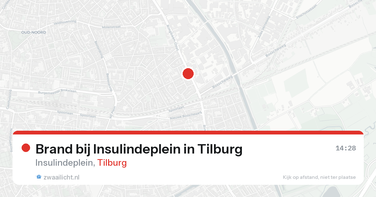 Brand bij Insulindeplein in Tilburg — 21 aug 2026