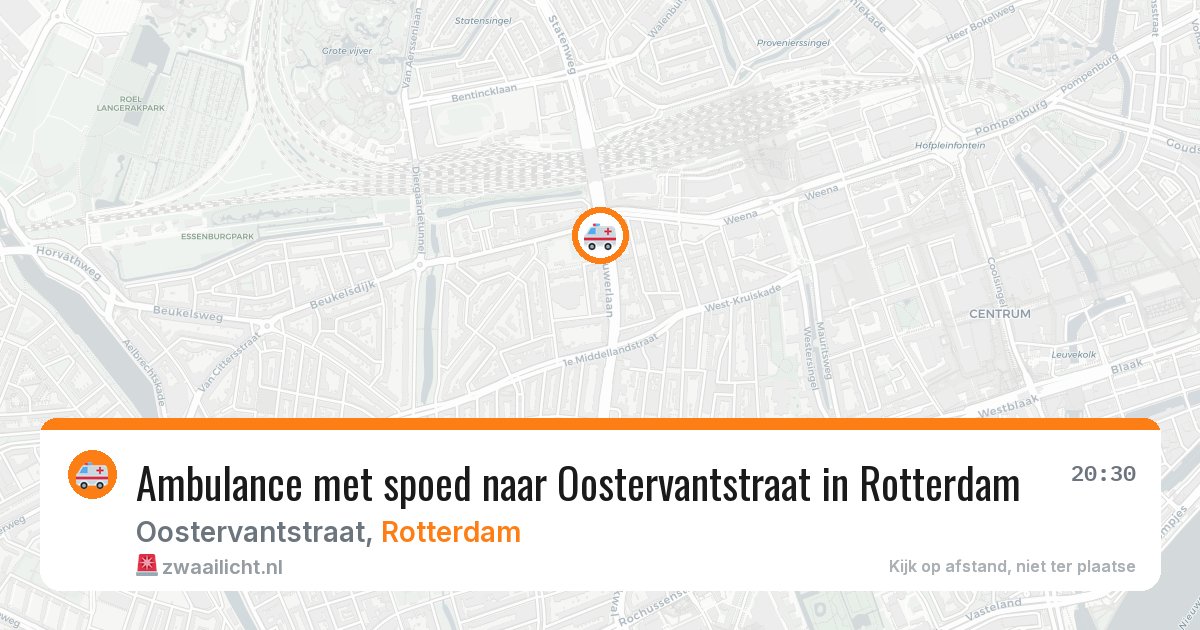 Ambulance met spoed naar Oostervantstraat in Rotterdam — 30 mei 2026