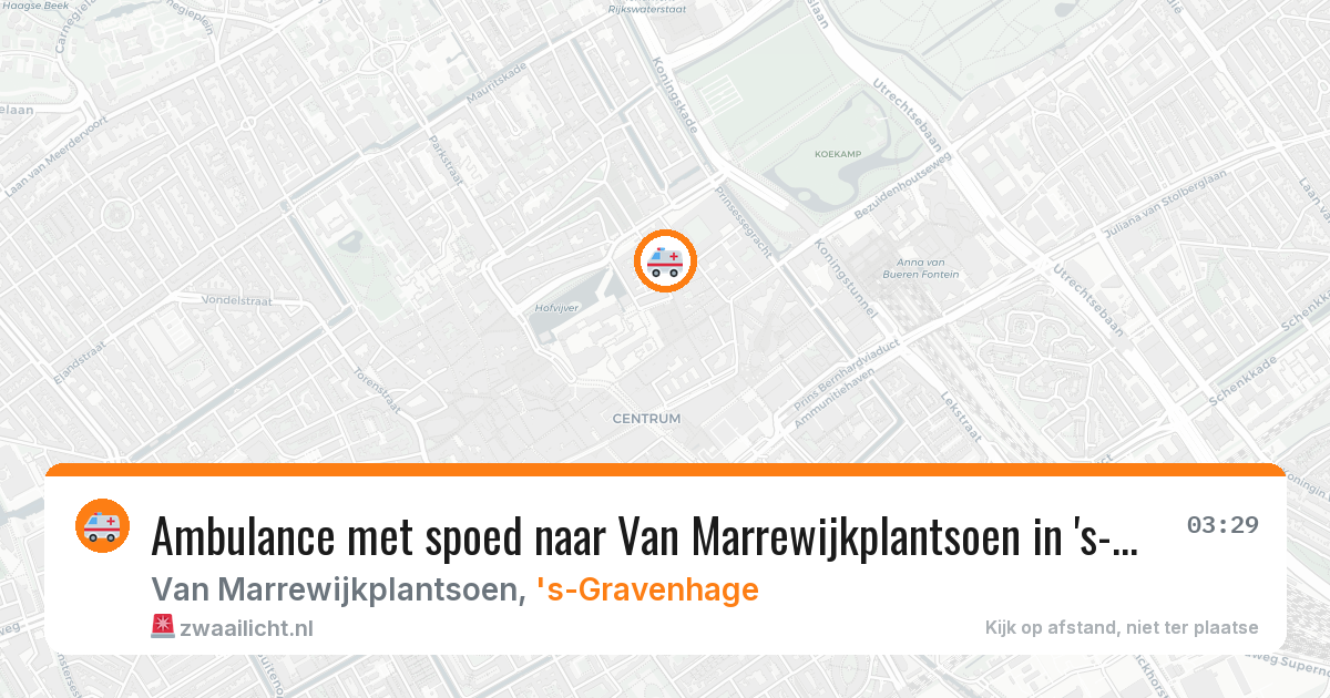 Ambulance met spoed naar Van Marrewijkplantsoen in 's-Gravenhage — 27 jan 2026