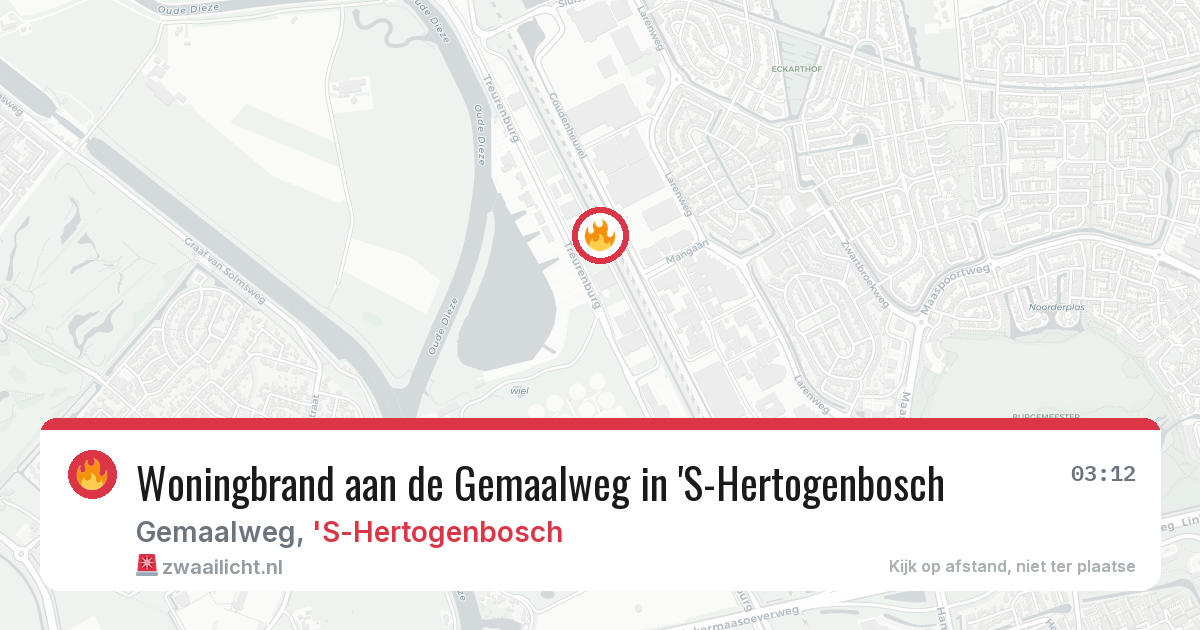 Woningbrand aan de Gemaalweg in 'S-Hertogenbosch — 28 jun 2026