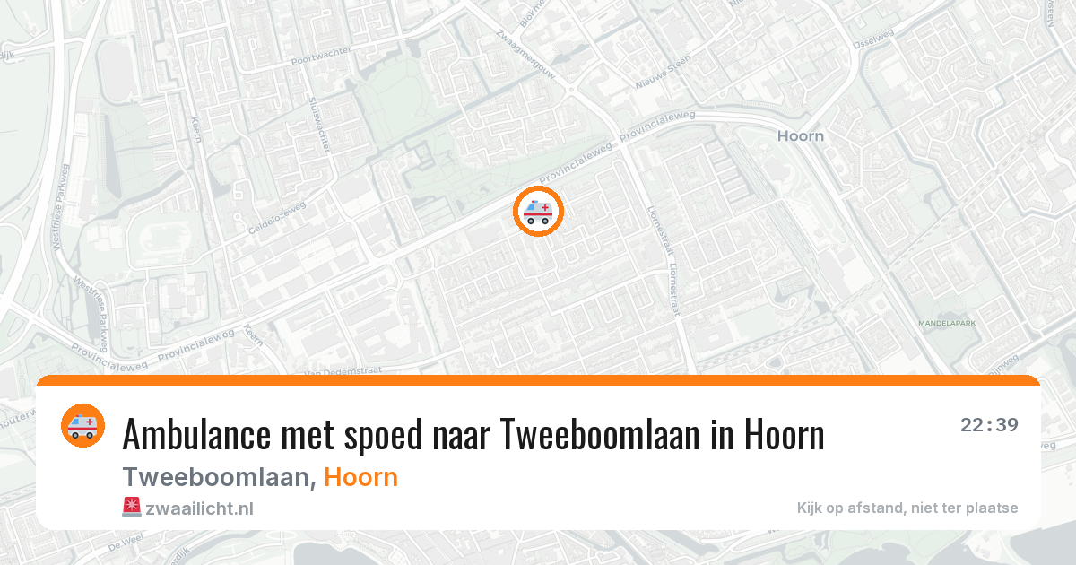 Ambulance met spoed naar Tweeboomlaan in Hoorn — 29 jul 2026