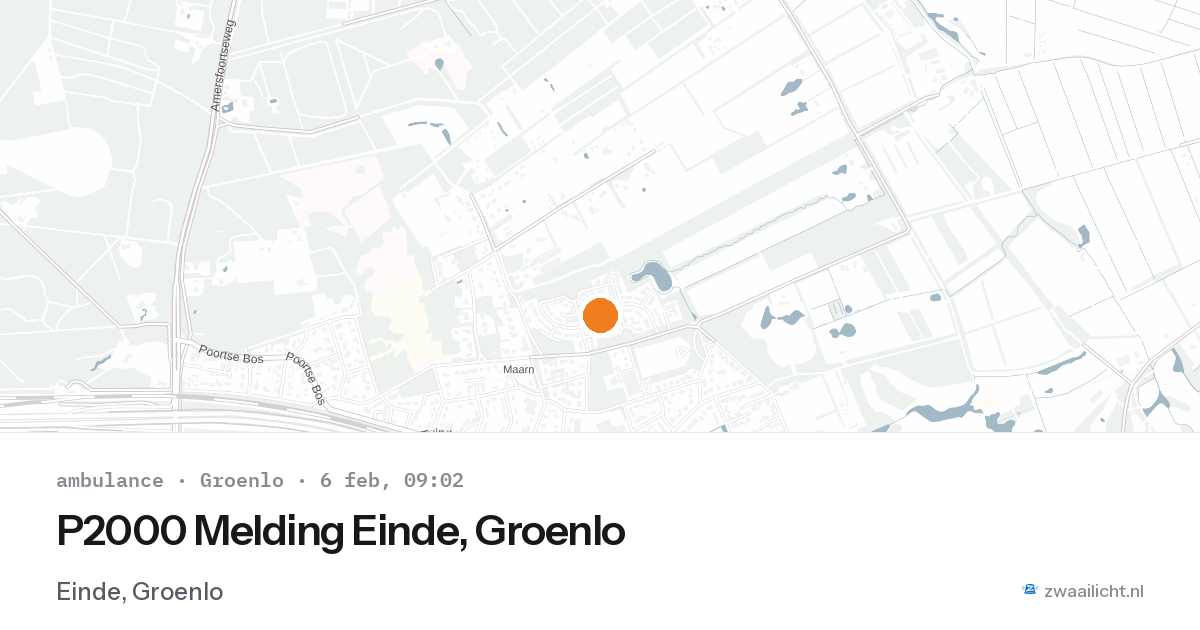P2000 Melding Einde, Groenlo — 6 feb 2026