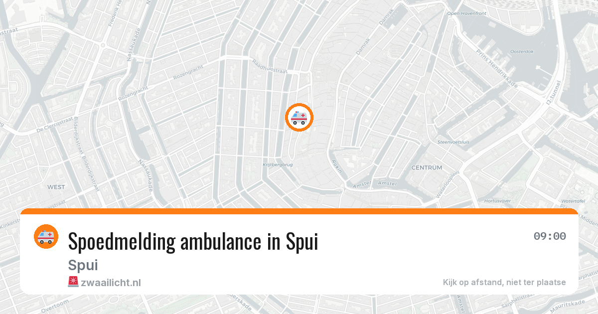 Spoedmelding ambulance in Spui — 27 jun 2026