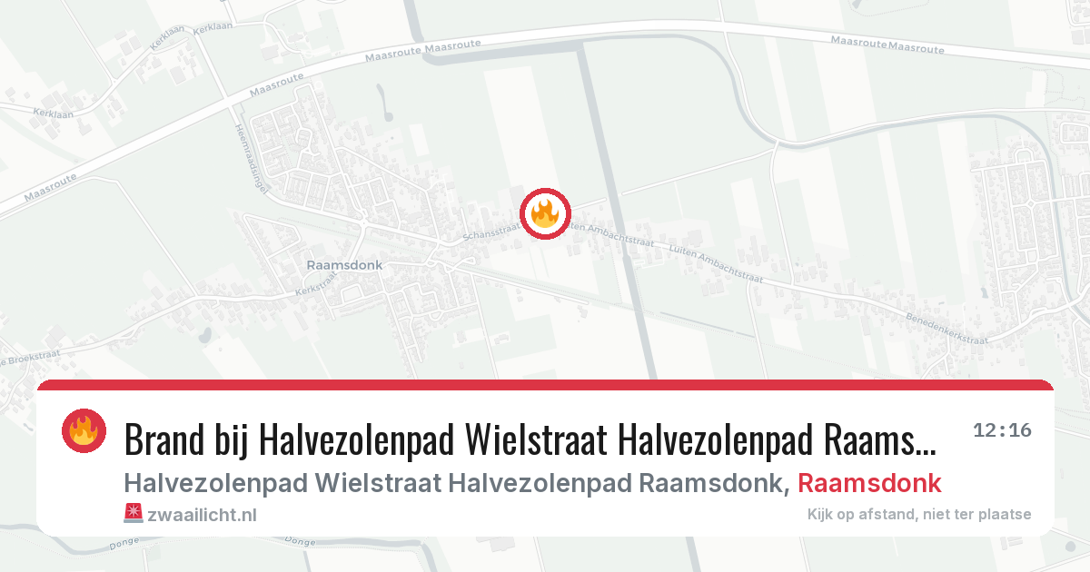 Brand bij Halvezolenpad Wielstraat Halvezolenpad Raamsdonk in Raamsdonk — 9 aug 2026
