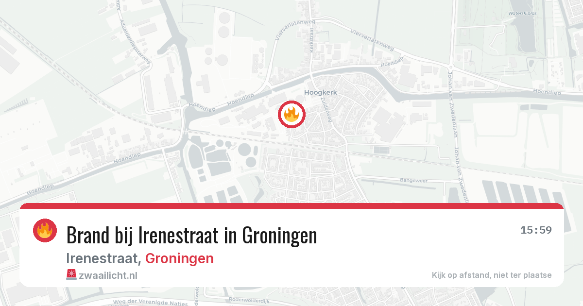 Brand bij Irenestraat in Groningen — 3 jun 2026