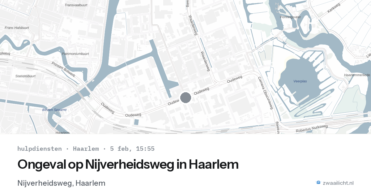 Ongeval op Nijverheidsweg in Haarlem — 5 feb 2026
