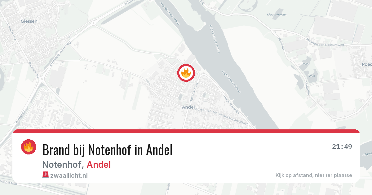 Brand bij Notenhof in Andel — 11 mrt 2026