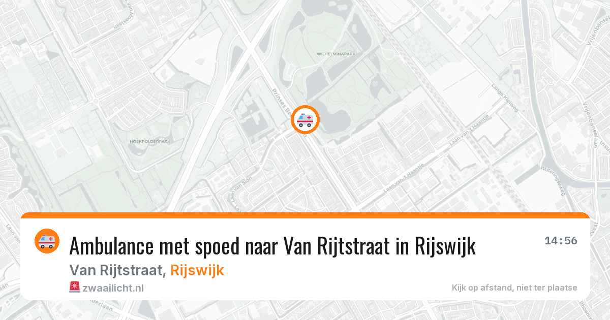 Ambulance met spoed naar Van Rijtstraat in Rijswijk — 29 mei 2026
