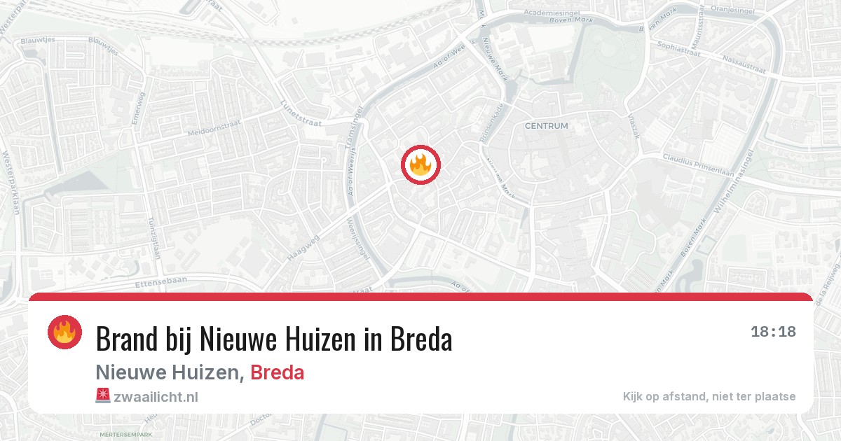 Brand bij Nieuwe Huizen in Breda — 6 jul 2026