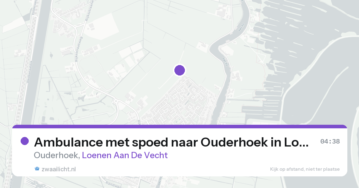 Ambulance met spoed naar Ouderhoek in Loenen Aan De Vecht — 15 aug 2026