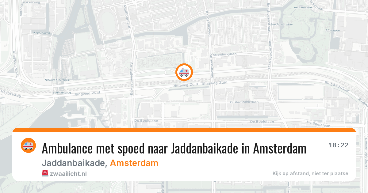 Ambulance met spoed naar Jaddanbaikade in Amsterdam — 5 jul 2026