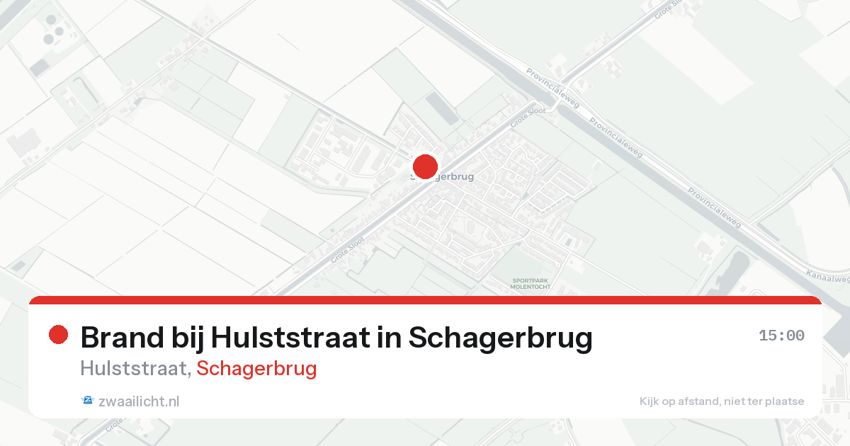 Brand bij Hulststraat in Schagerbrug — 23 aug 2026