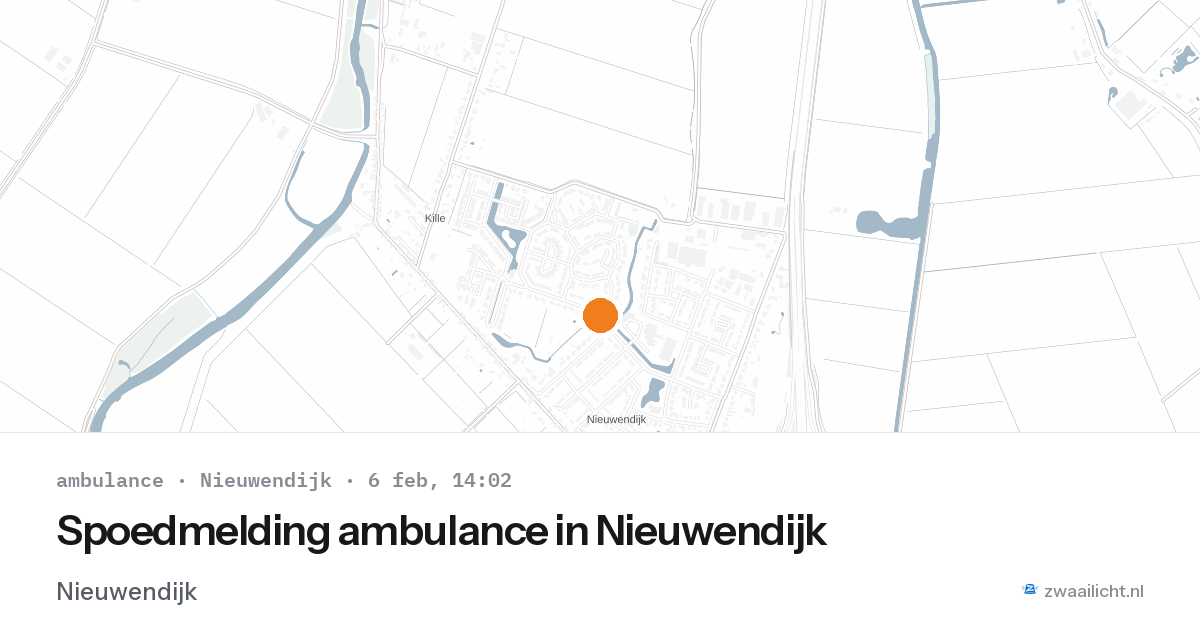 Spoedmelding ambulance in Nieuwendijk — 6 feb 2026