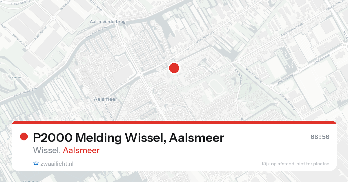 P2000 Melding Wissel, Aalsmeer — 24 aug 2026