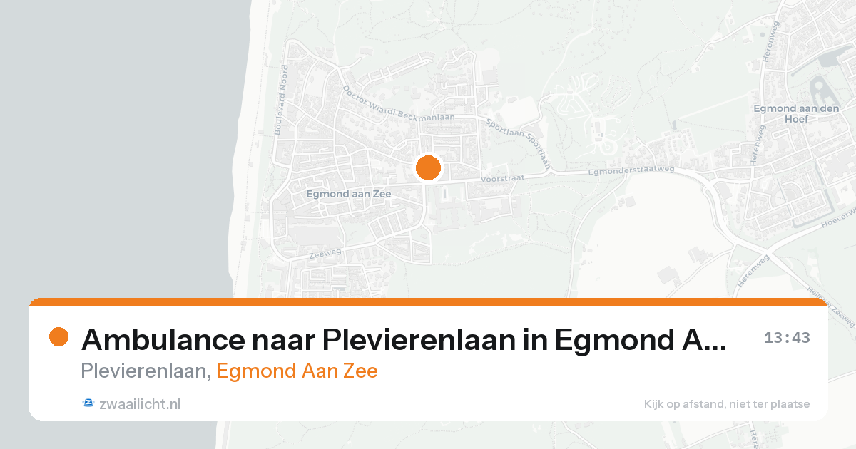Ambulance naar Plevierenlaan in Egmond Aan Zee — 22 mei 2026