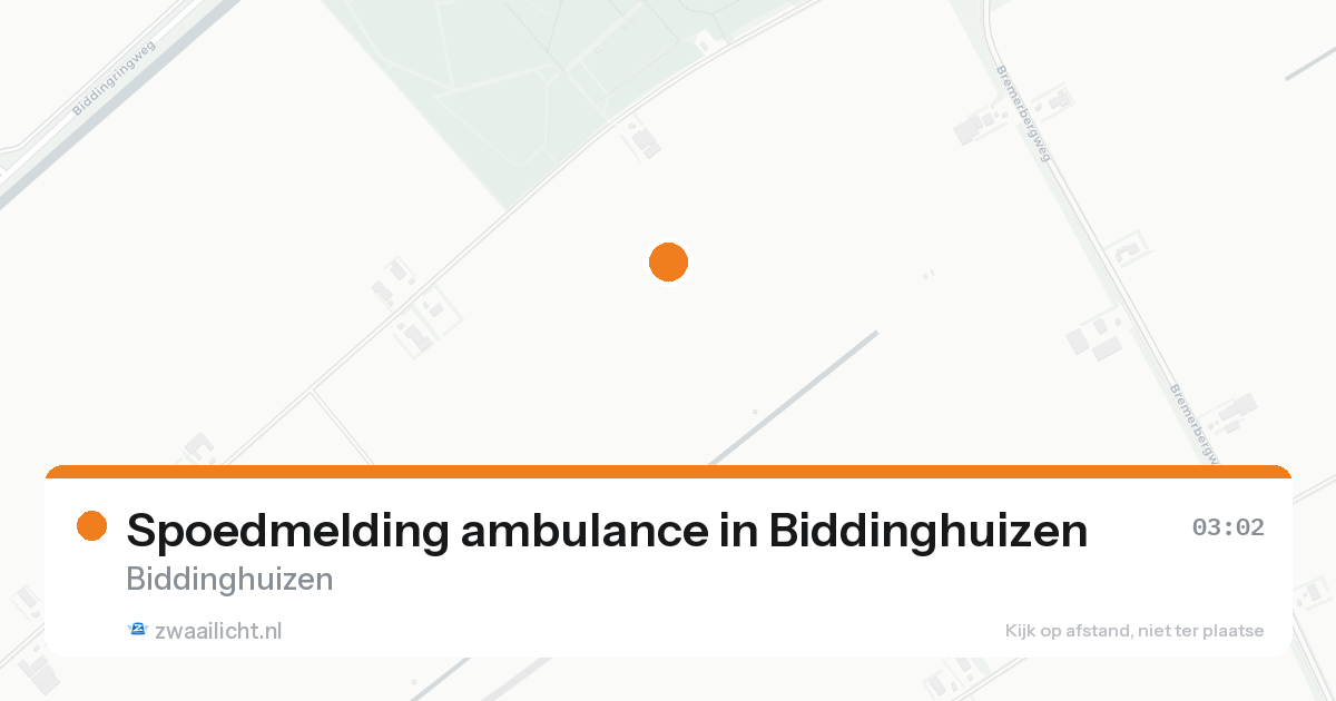 Spoedmelding ambulance in Biddinghuizen — 16 aug 2026