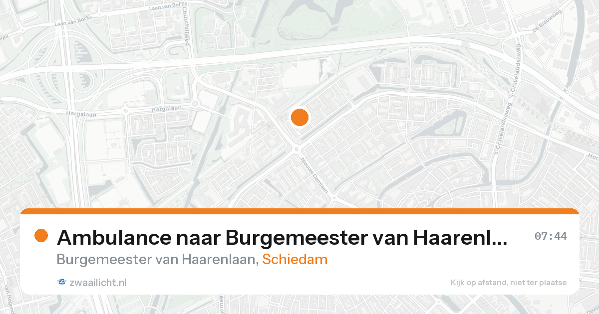 Ambulance naar Burgemeester van Haarenlaan in Schiedam — 17 aug 2026