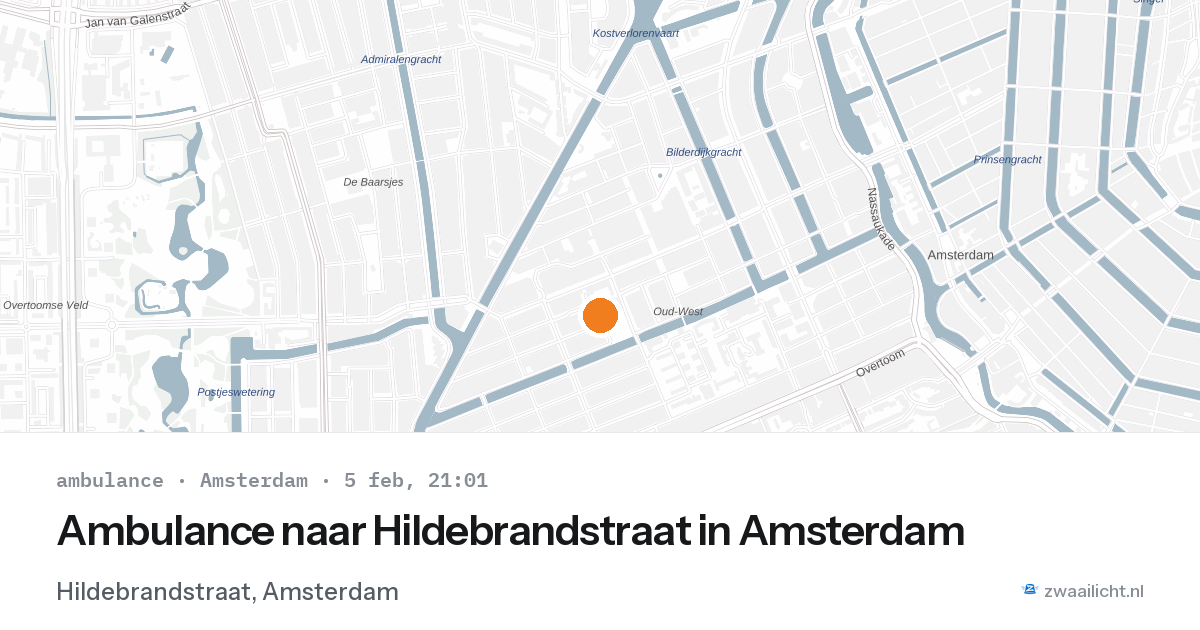 Ambulance naar Hildebrandstraat in Amsterdam — 5 feb 2026
