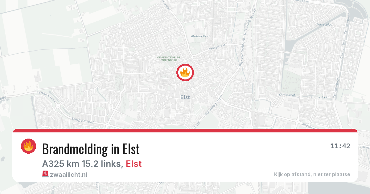 Brandmelding in Elst — 31 jul 2026