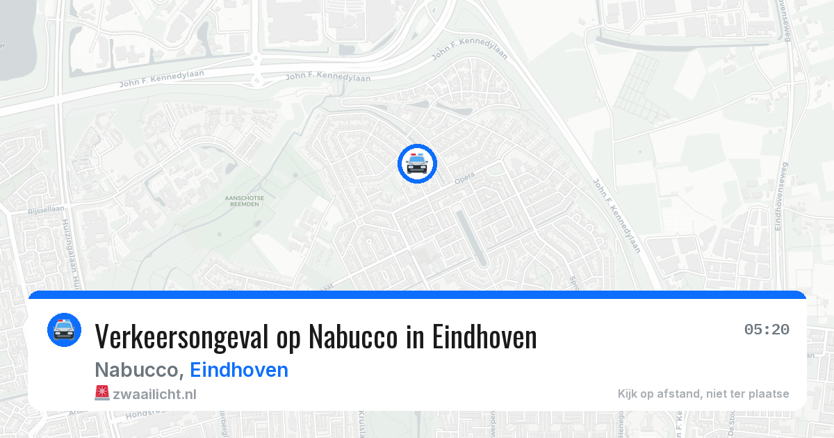 Verkeersongeval op Nabucco in Eindhoven — 19 mrt 2026
