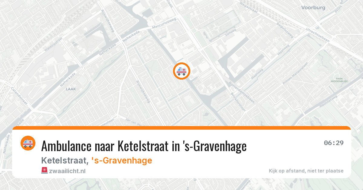 Ambulance naar Ketelstraat in 's-Gravenhage — 14 aug 2026